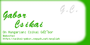 gabor csikai business card